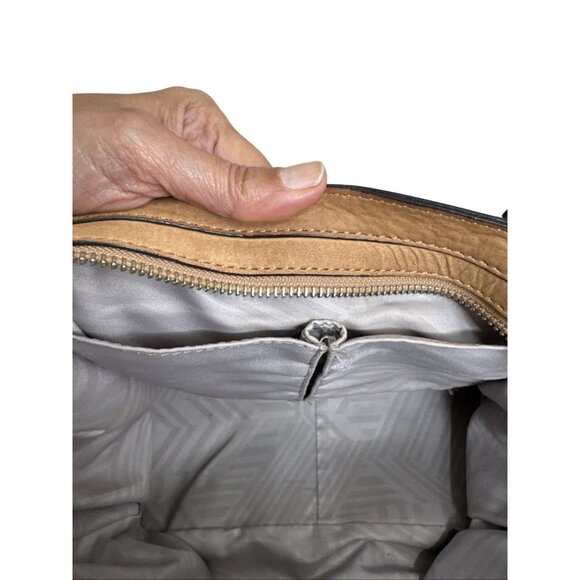 Rebecca Minkoff Tan Leather Whipstitch Satchel Shoulder Bag - Picture 8 of 14